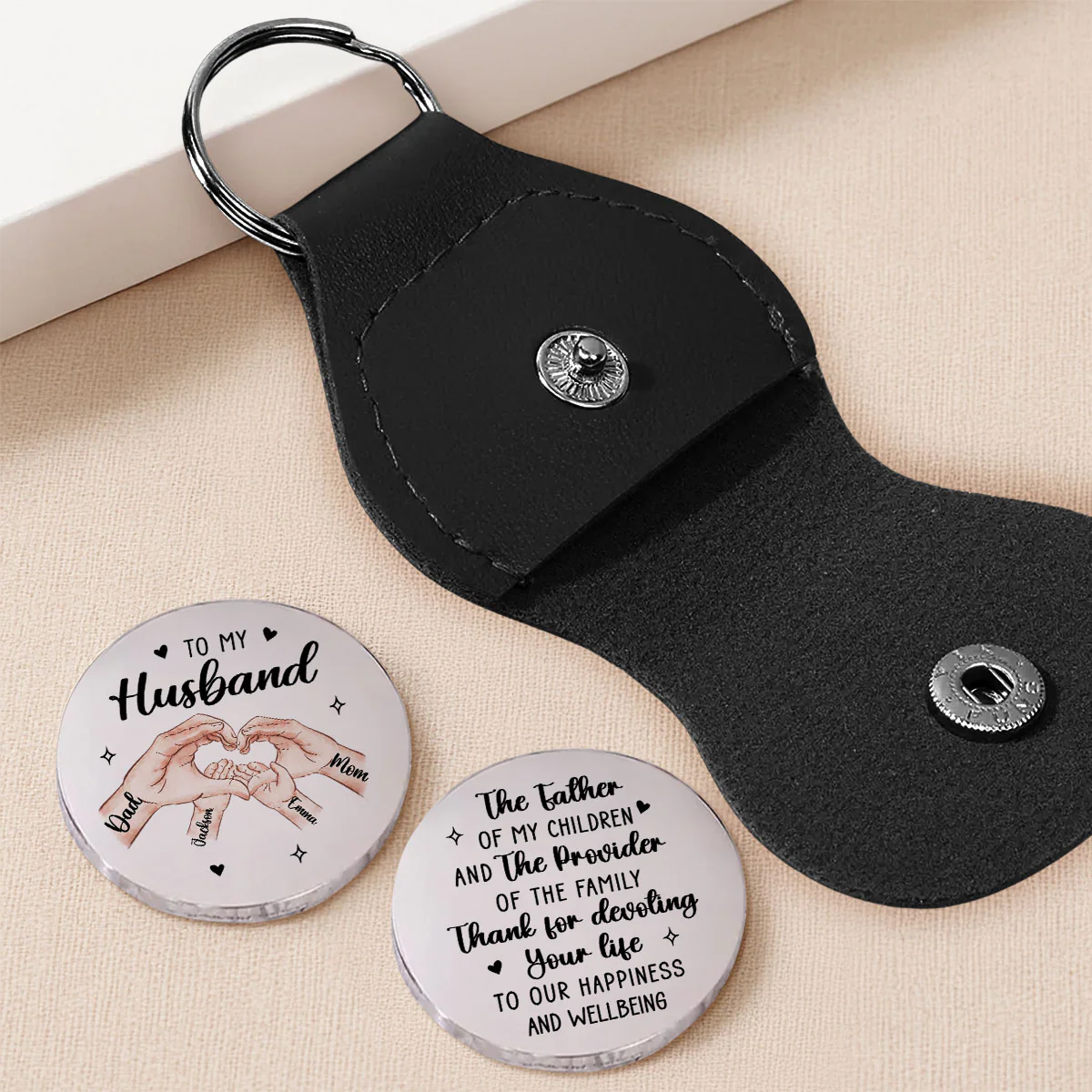 To The Father Of My Children - Personalized Custom Pocket Hug - Image 2