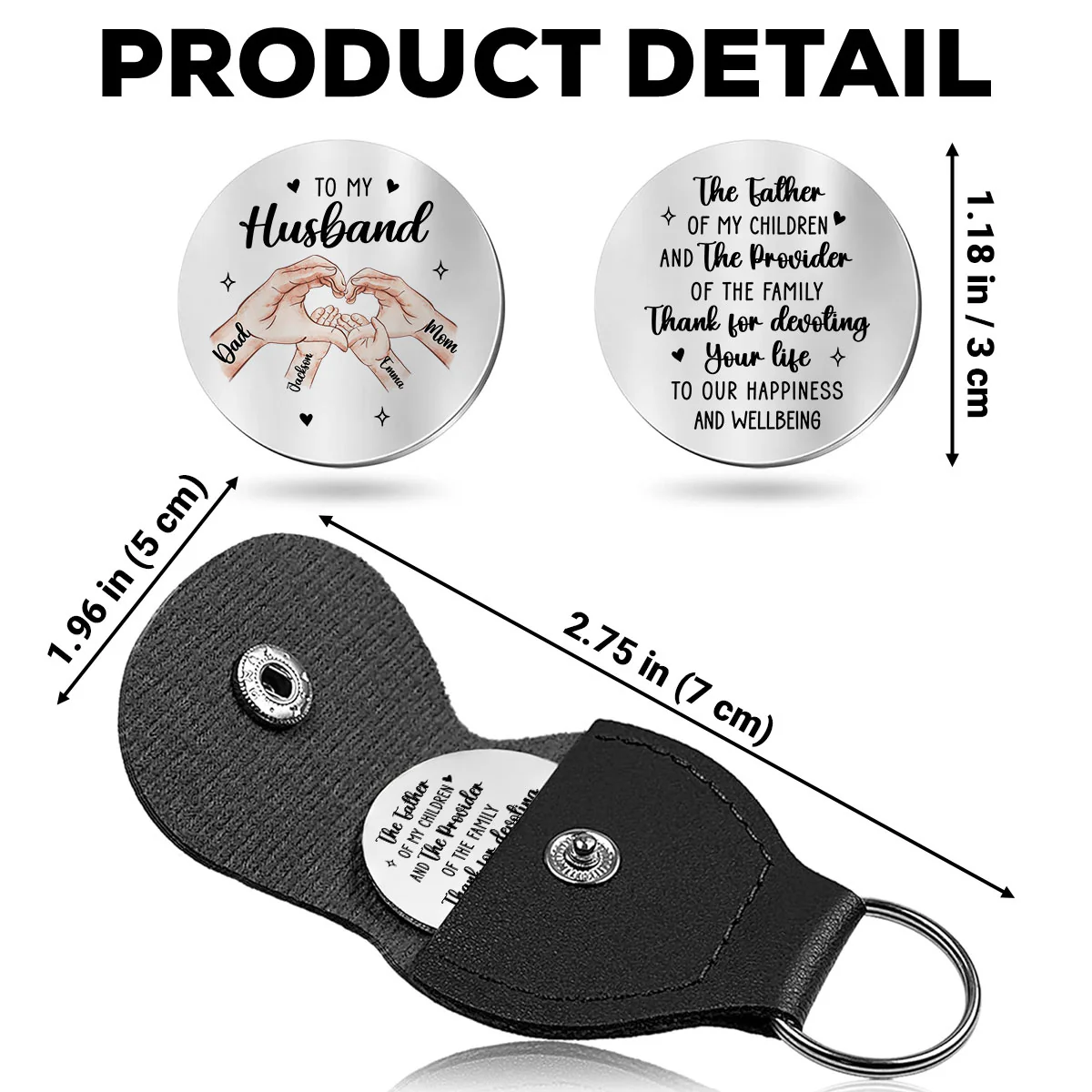 To The Father Of My Children - Personalized Custom Pocket Hug - Image 5