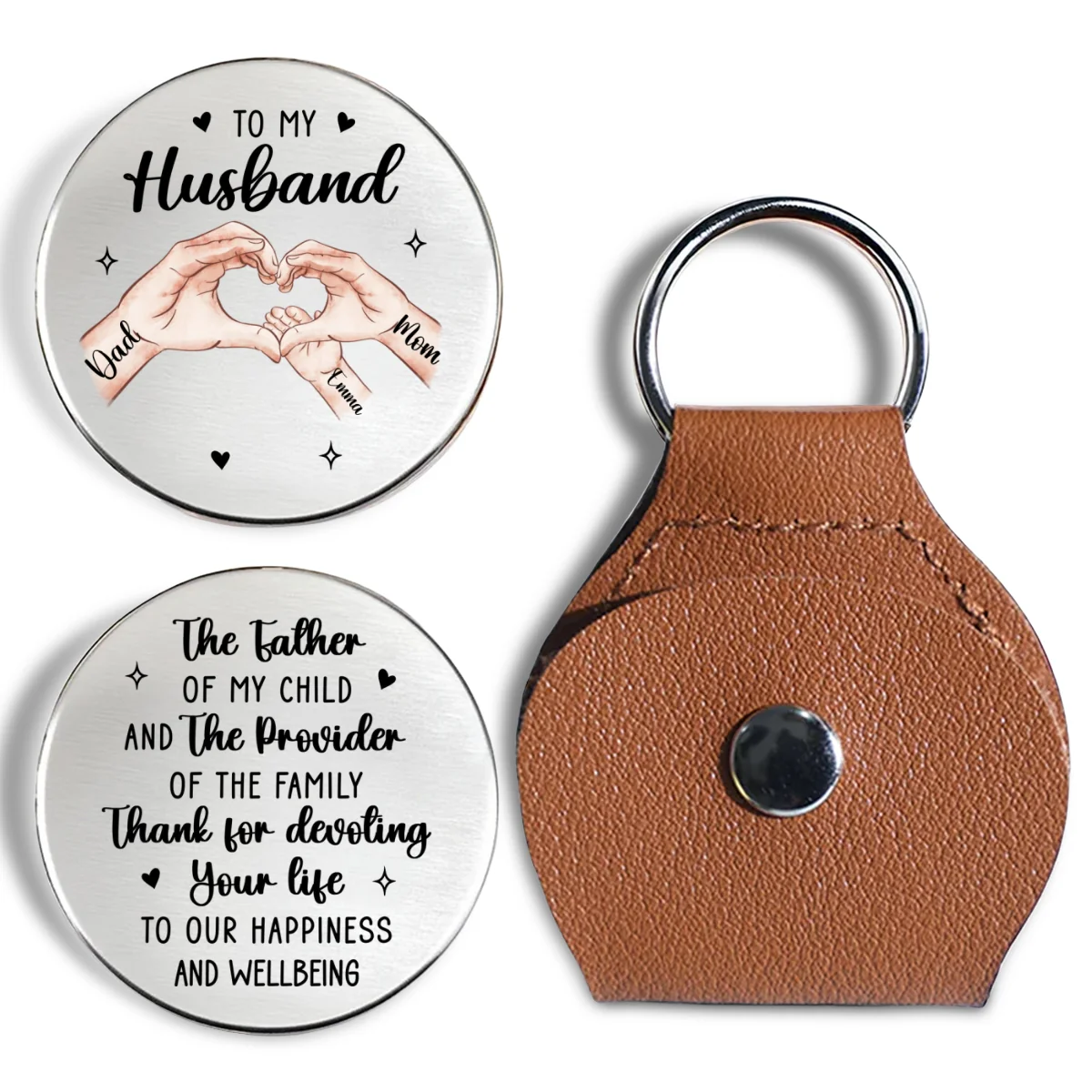 To The Father Of My Children - Personalized Custom Pocket Hug - Image 6