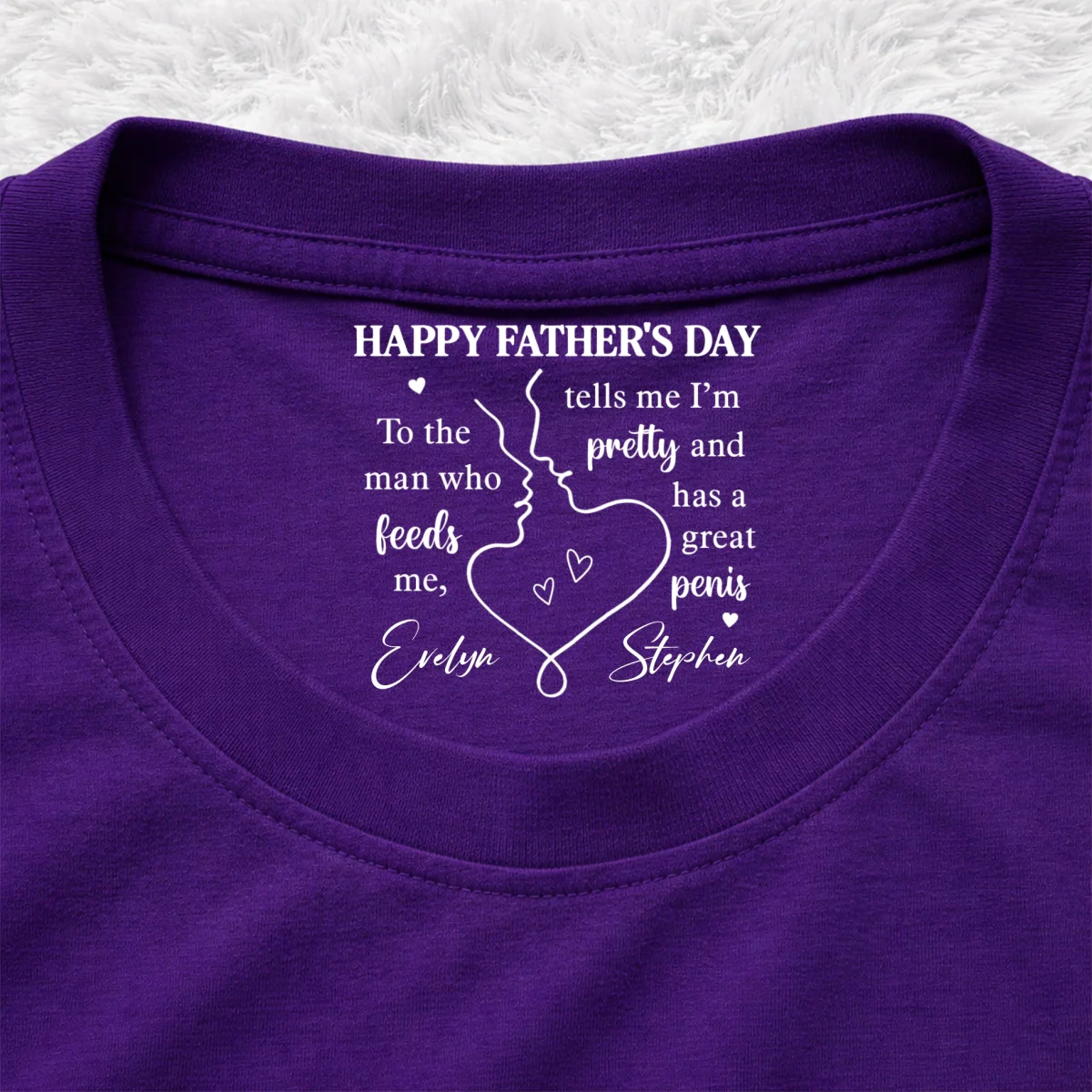 To The Man Telling Me I'm Pretty - Personalized Custom Inside Neck Print T-Shirt - Image 11