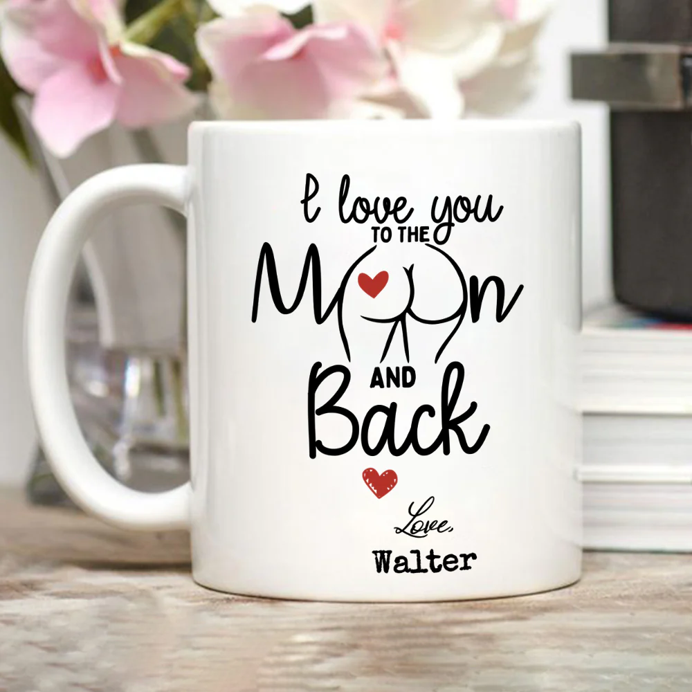 To The Moon - Personalized Custom Coffee Mug - Image 3