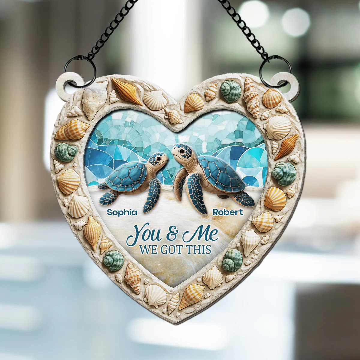 To The Ocean And Back - Personalized Custom Suncatcher - Image 3