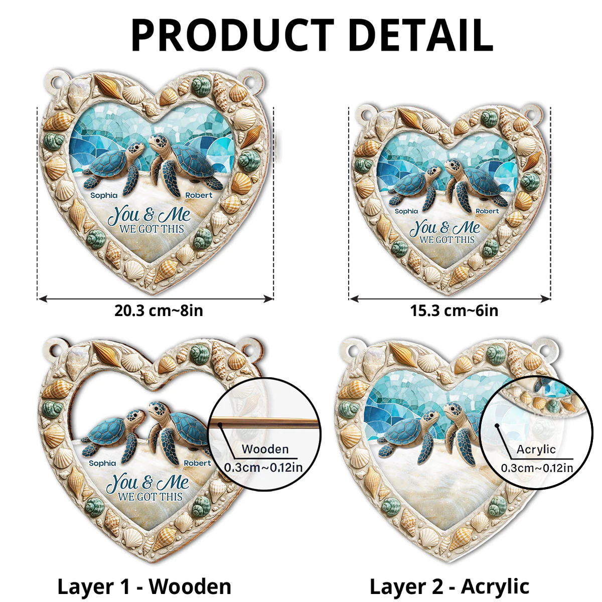 To The Ocean And Back - Personalized Custom Suncatcher - Image 4