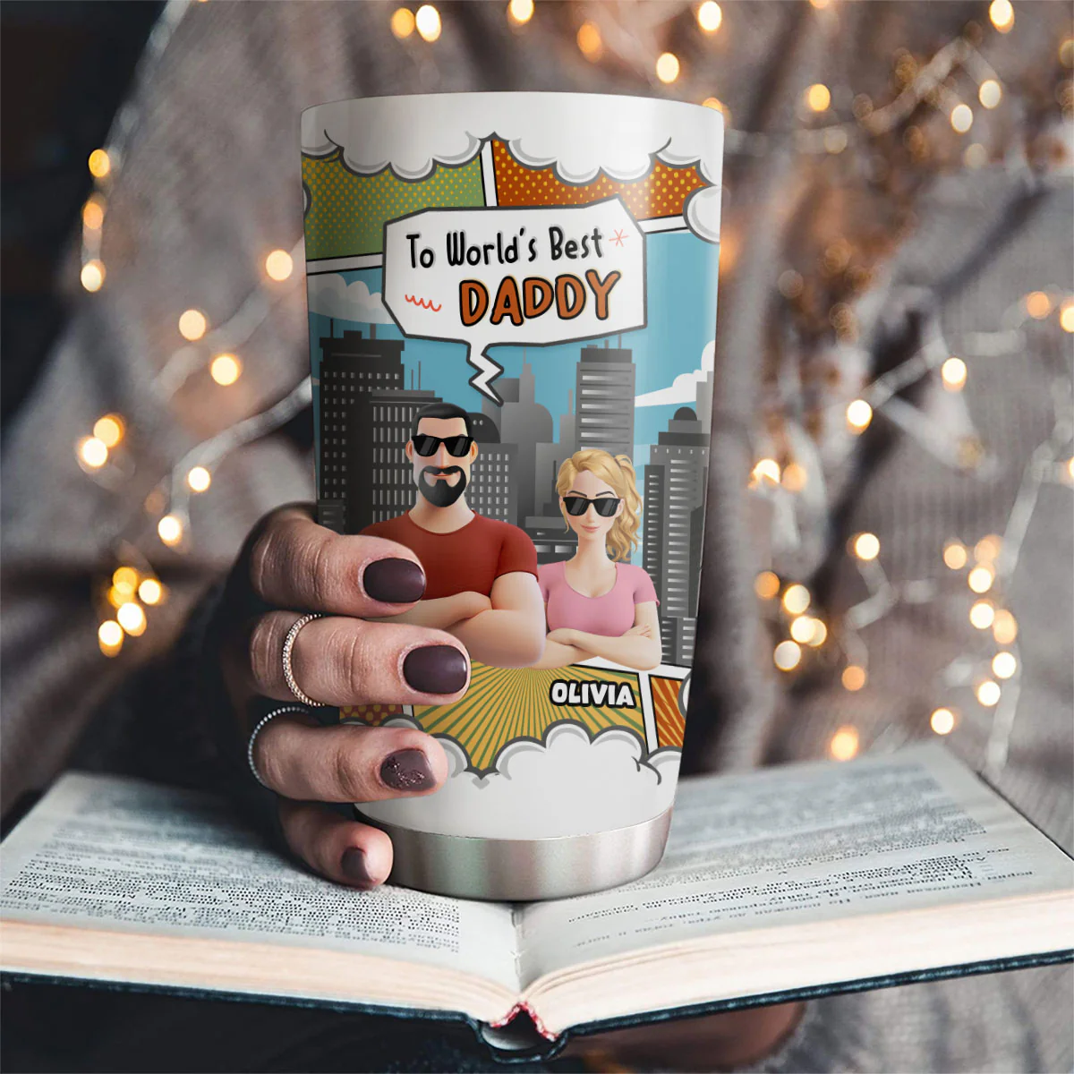 To Worlds Best Daddy - Personalized Custom Tumbler - Image 5