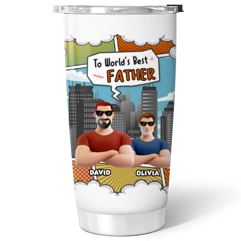 To Worlds Best Daddy - Personalized Custom Tumbler - Image 6