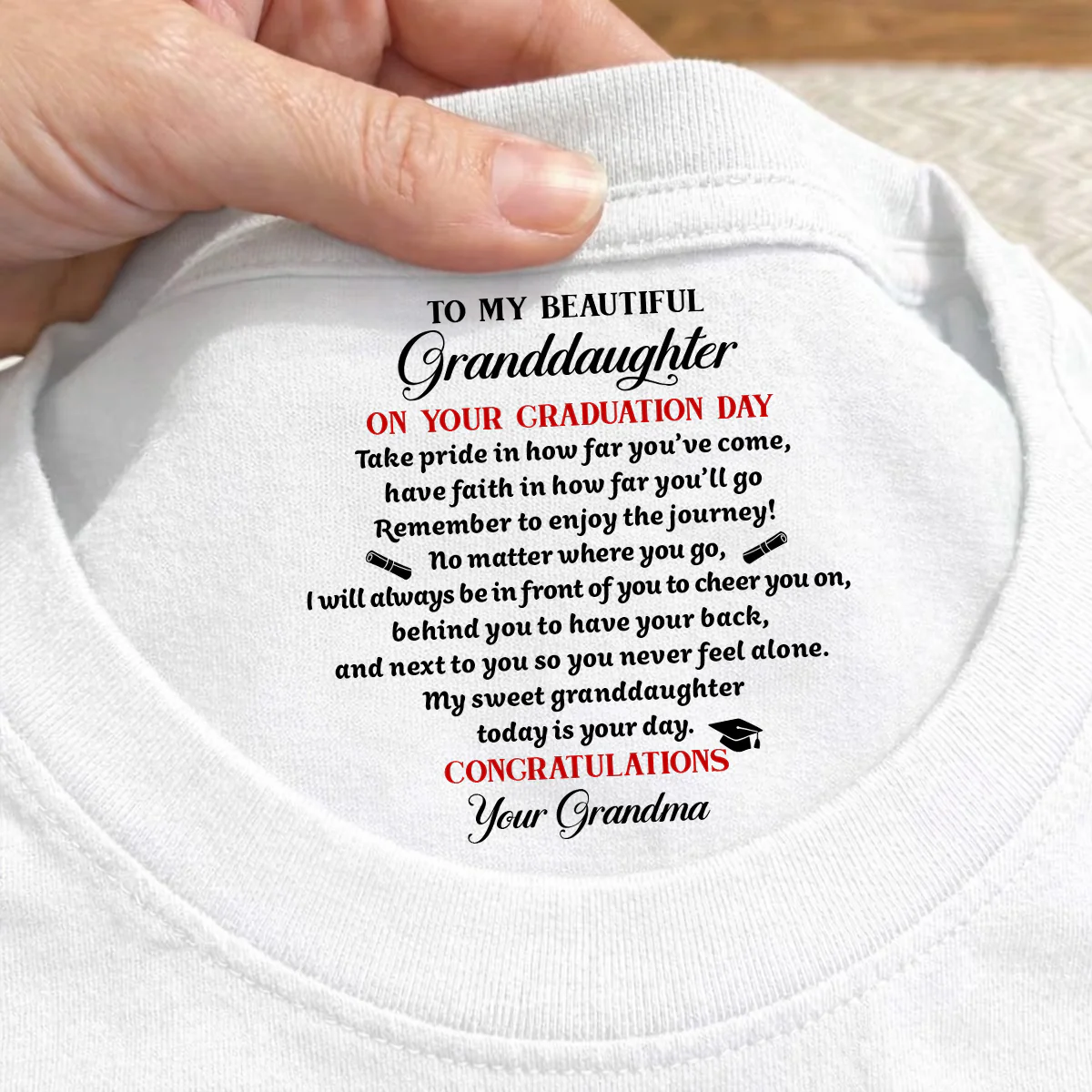 Today Is Your Day - Personalized Custom Inside Neck Print T-shirt - Image 2
