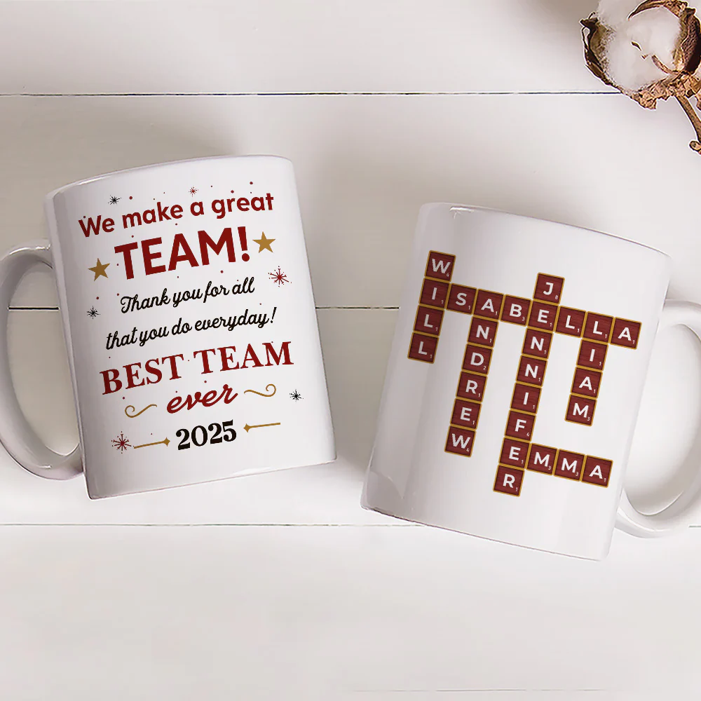 Together Everyone Achieves More Always - Personalized Custom Coffee Mug - Image 3