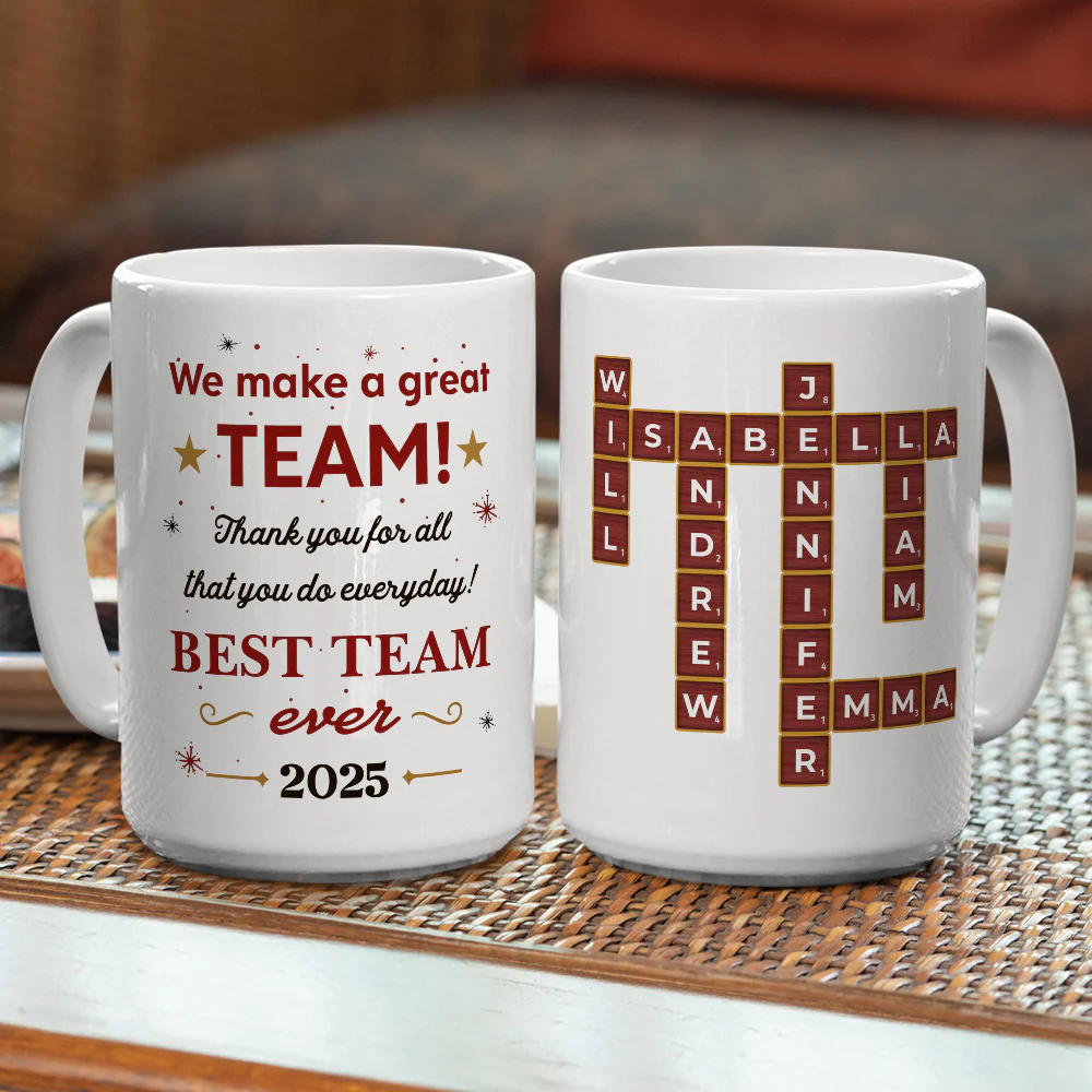 Together Everyone Achieves More Always - Personalized Custom Coffee Mug - Image 4