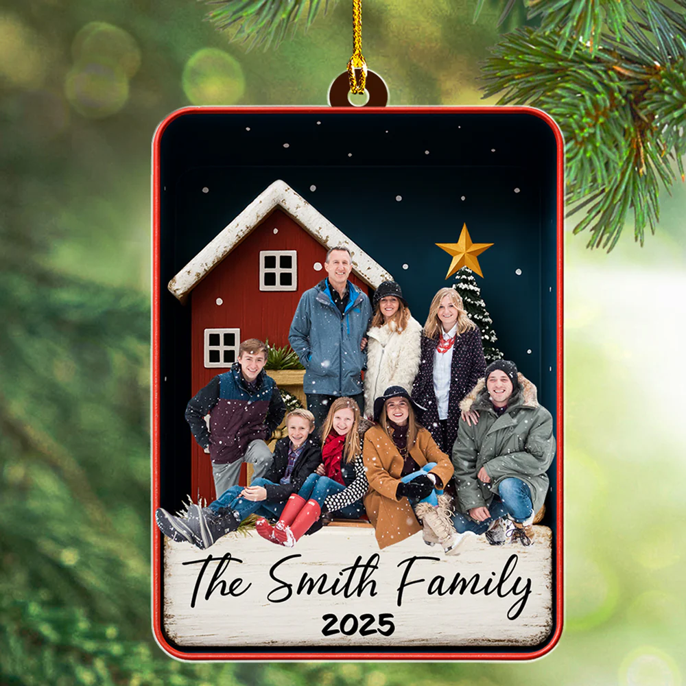 Together Family Photo - Personalized Custom Acrylic Ornament - Image 4