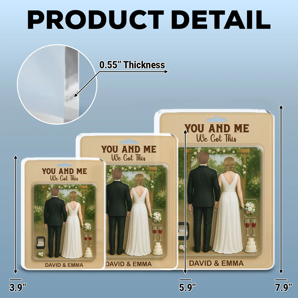 Together Forever Figure - Personalized Custom Acrylic Plaque - Image 5