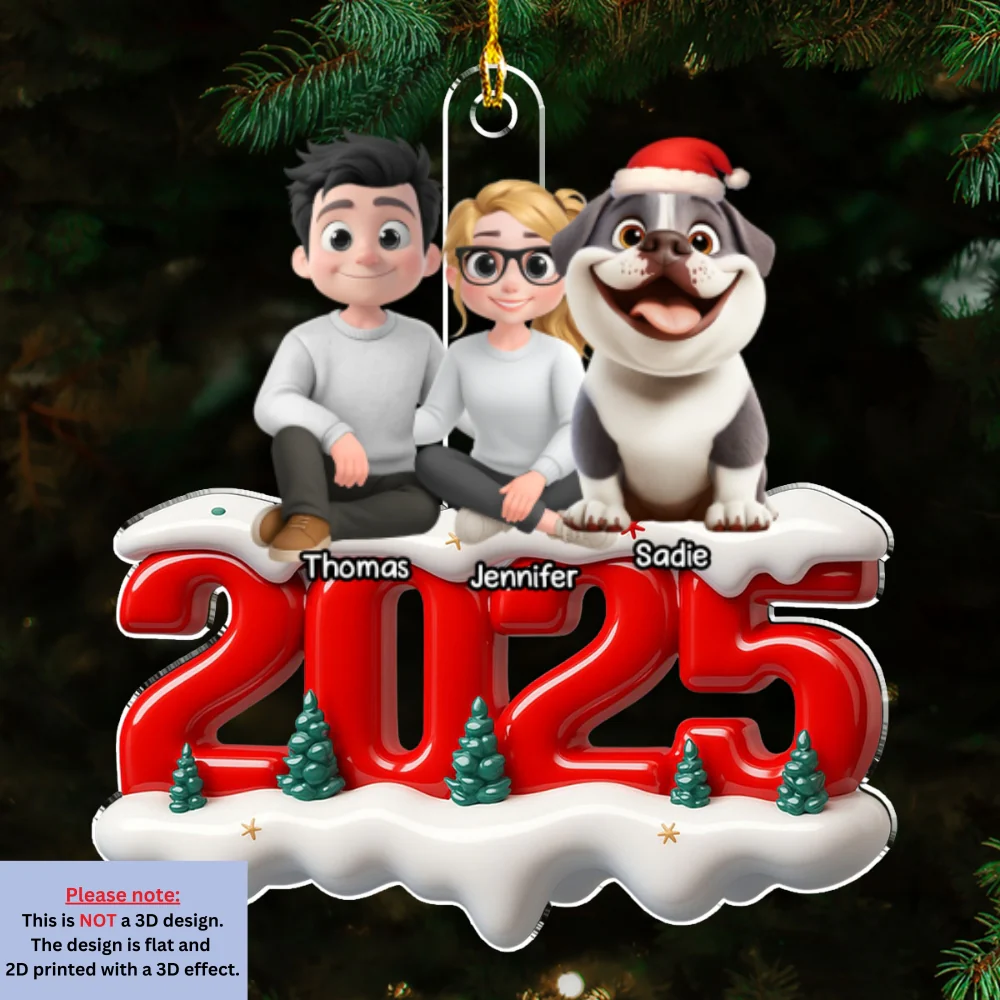 Together Forever Now - Personalized Custom 3D Effect Acrylic Ornament - Image 6