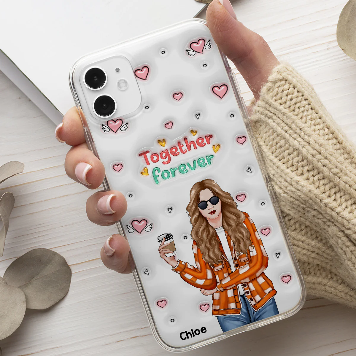 Together Forever - Personalized Custom 3D Inflated Effect Phone Case - Image 3