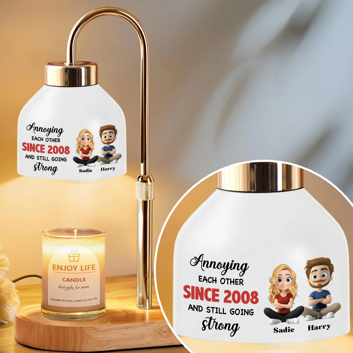 Together Forever - Personalized Custom Candle Warmer Lamp