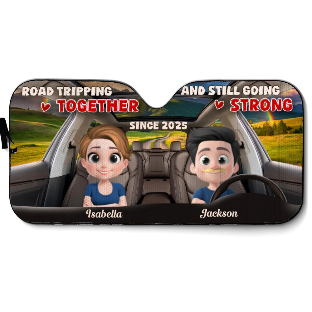 Together Forever - Personalized Custom Car Sunshade - Image 5