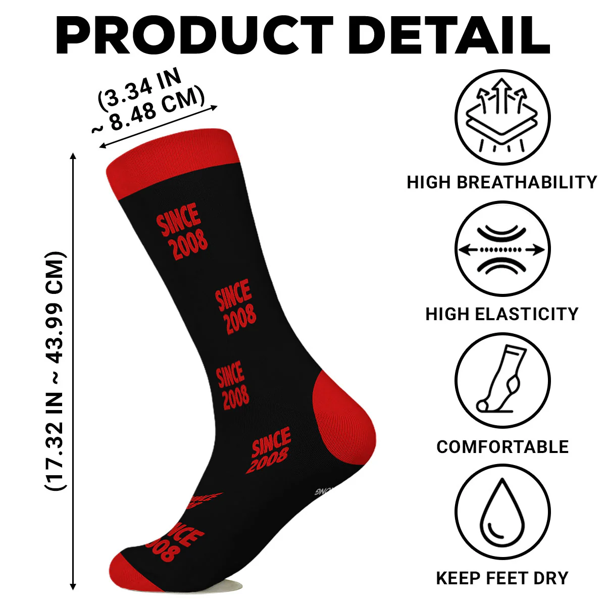 Together Forever - Personalized Custom Crew Socks - Image 8