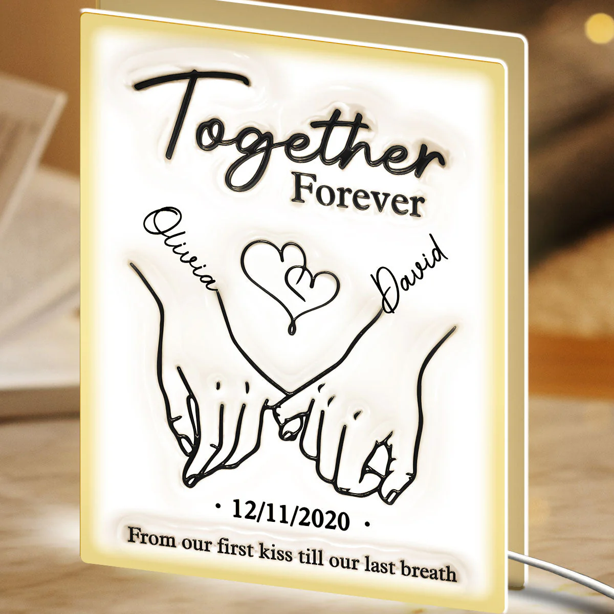 Together Forever - Personalized Custom Light Box - Image 4
