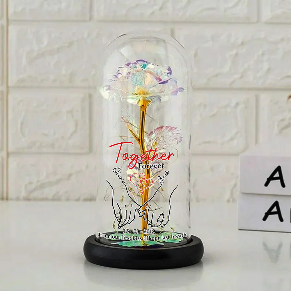Together Forever - Personalized Custom Sparkly Rose - Image 3