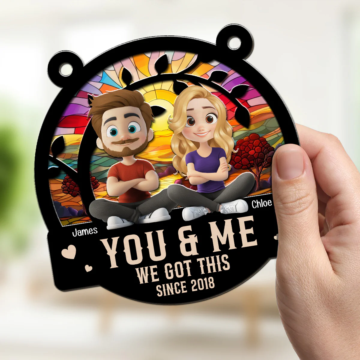 Together Forever - Personalized Custom Suncatcher - Image 2