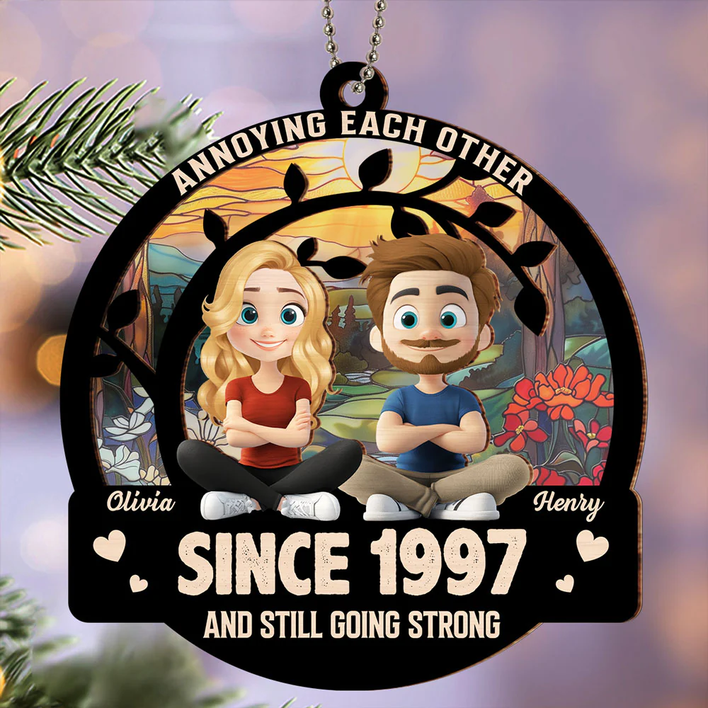 Together Forever - Personalized Custom Suncatcher Ornament - Image 4