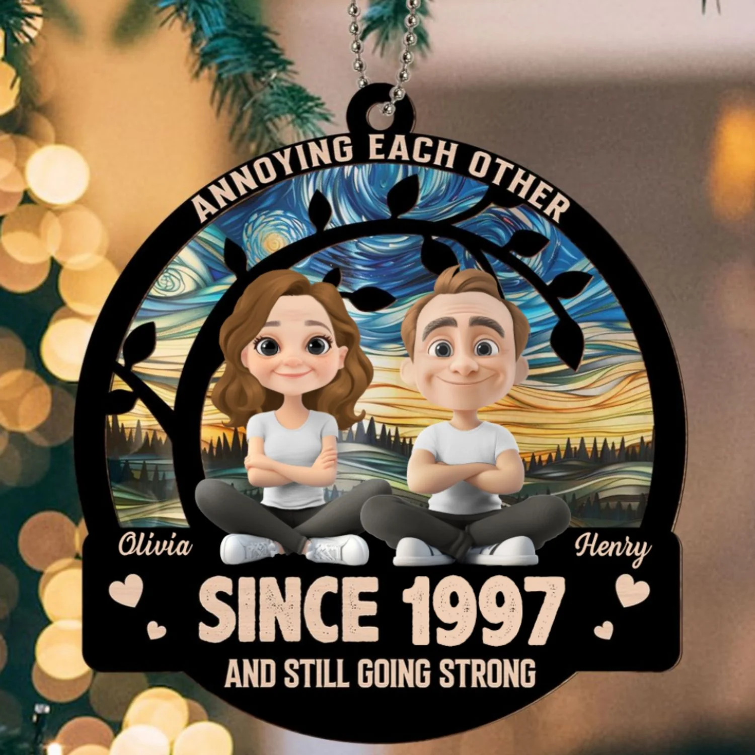 Together Forever - Personalized Custom Suncatcher Ornament - Image 6