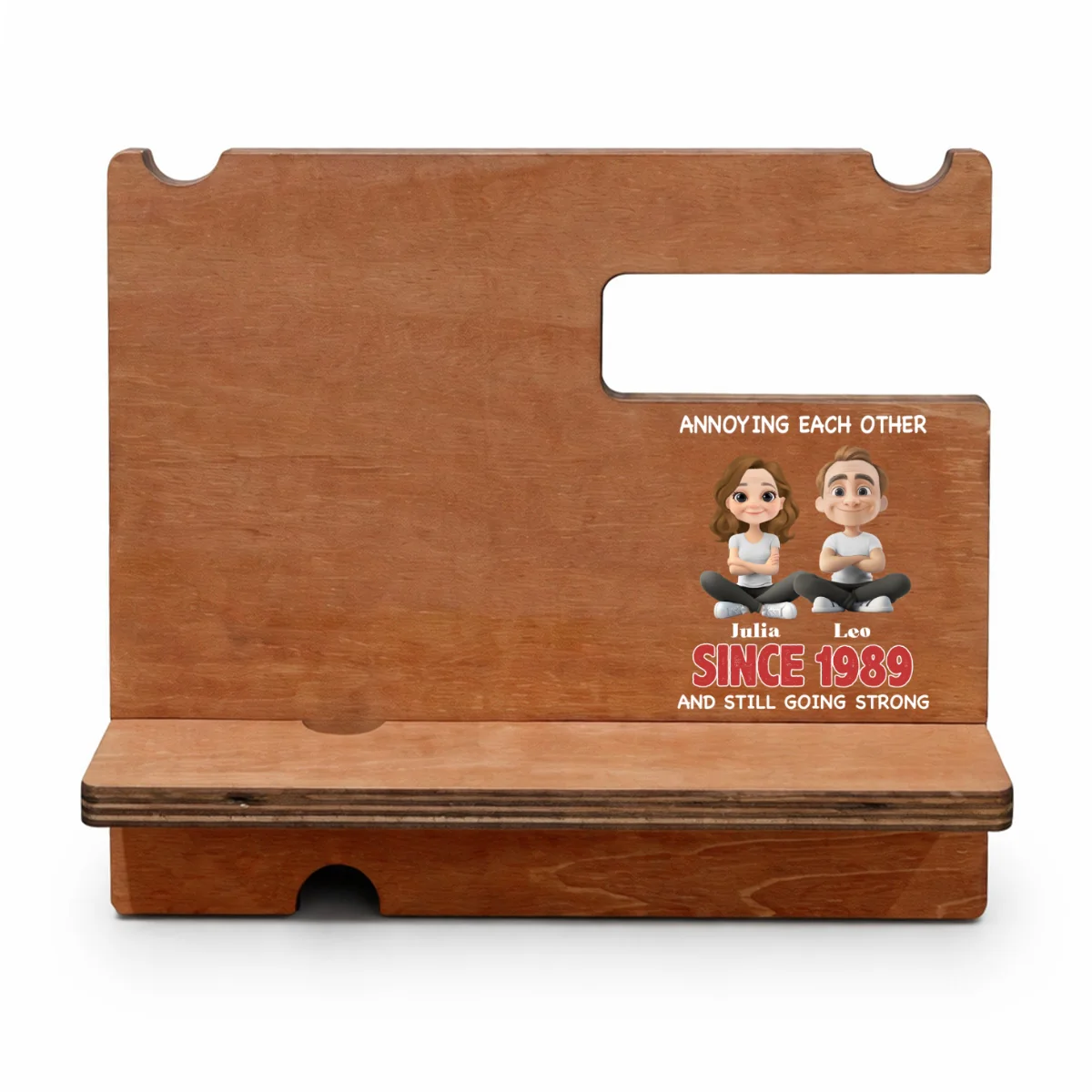 Together Forever - Personalized Custom Wood Phone Docking Station - Image 7