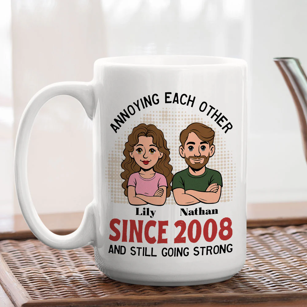 Together Forever Retro - Personalized Custom Coffee Mug - Image 3