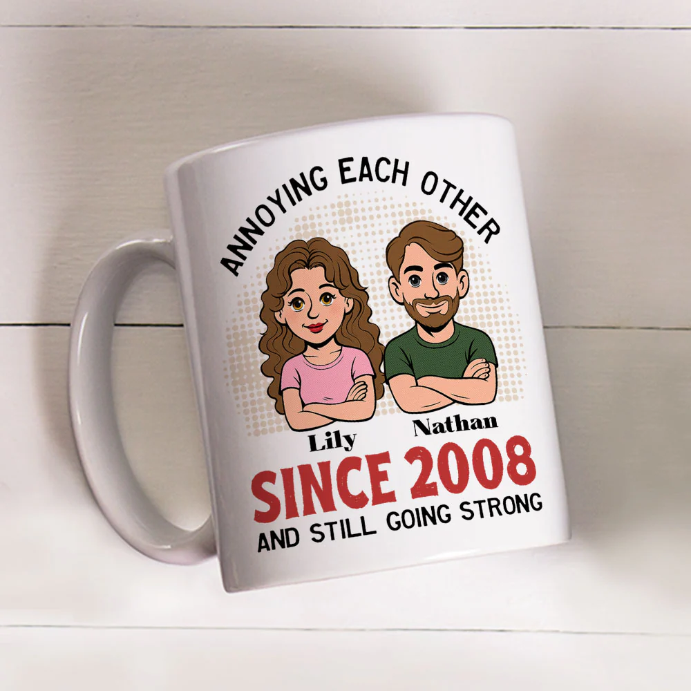Together Forever Retro - Personalized Custom Coffee Mug - Image 6