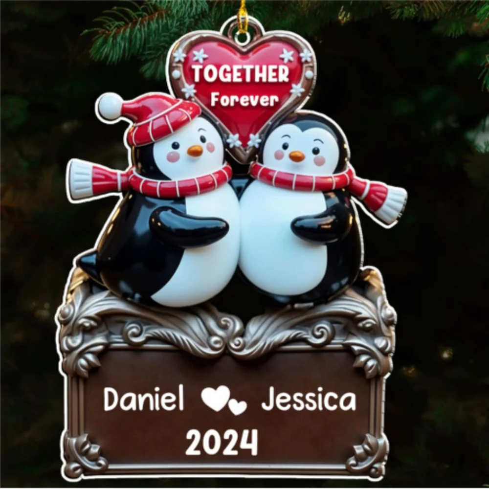 Together Forever Version 2 - Personalized Custom Acrylic Ornament - Image 5