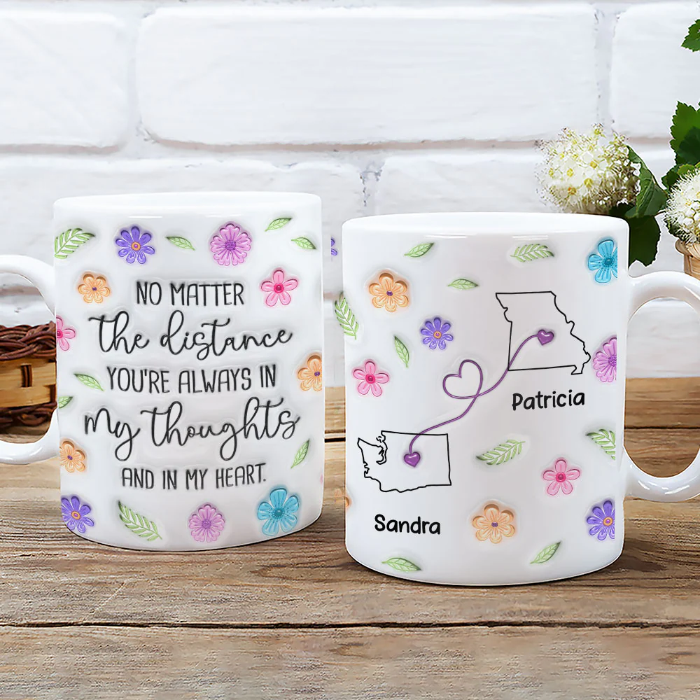 Together In Spirit And Heart - Personalized Custom 3D Inflated Effect Mug - Image 3