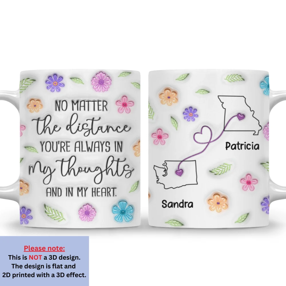 Together In Spirit And Heart - Personalized Custom 3D Inflated Effect Mug - Image 6