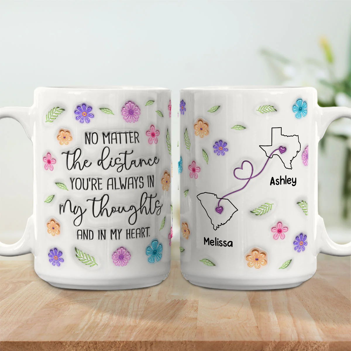 Together In Spirit And Heart - Personalized Custom 3D Inflated Effect Mug - Image 7