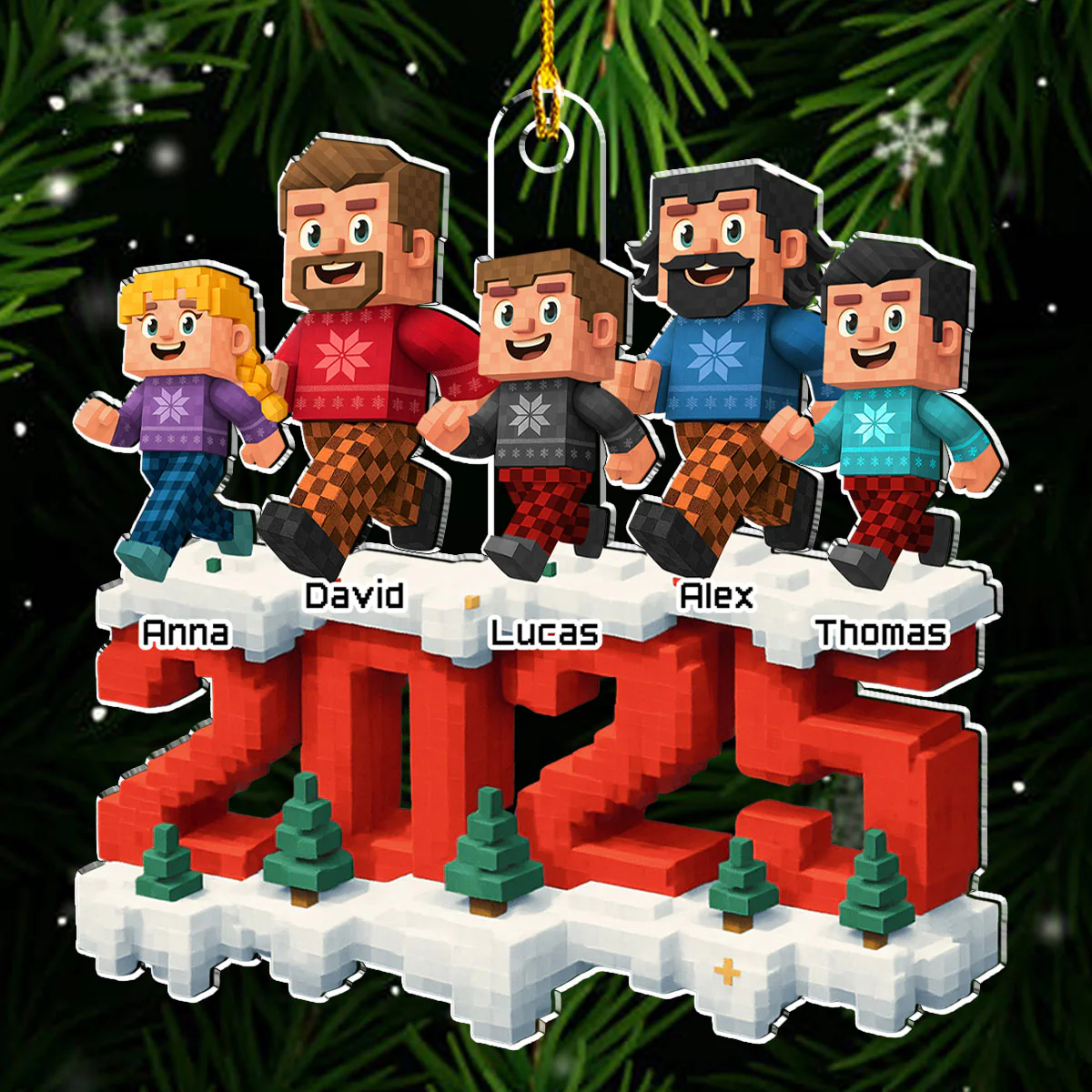 Together In This Year - Personalized Custom 3D Effect Acrylic Ornament - Image 3