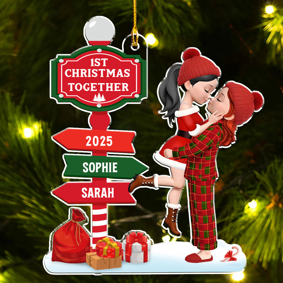 Together Since First Christmas - Personalized Custom Acrylic Ornament - Image 5