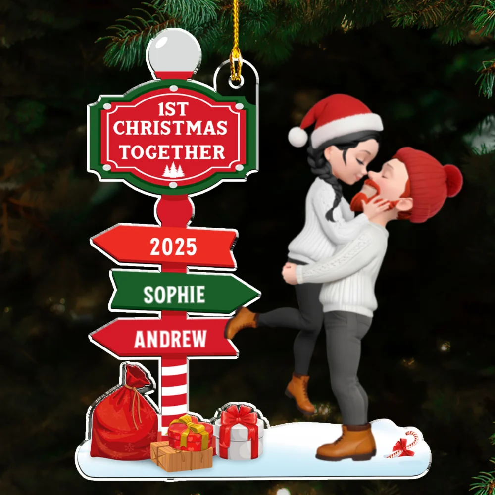 Together Since First Christmas - Personalized Custom Acrylic Ornament - Image 7