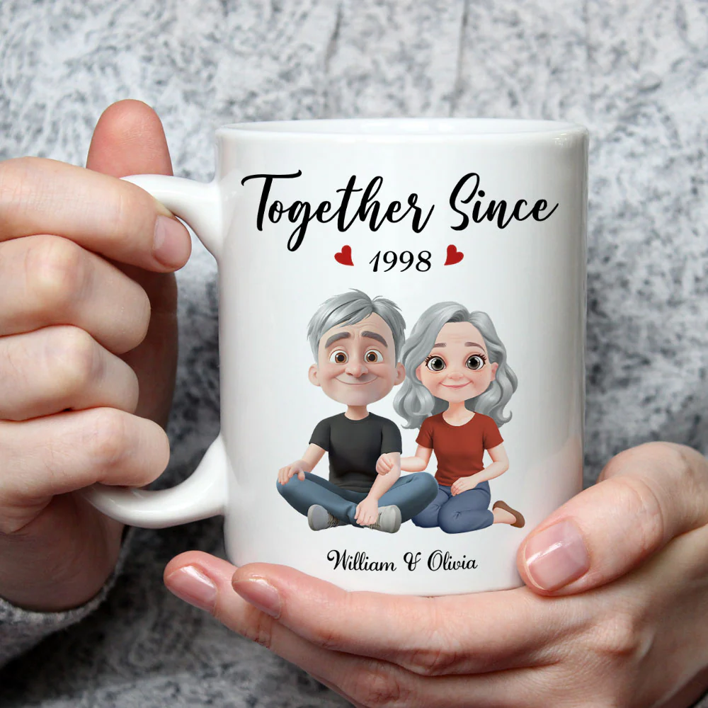 Together Since Husband Wife - Personalized Custom Coffee Mug - Image 3