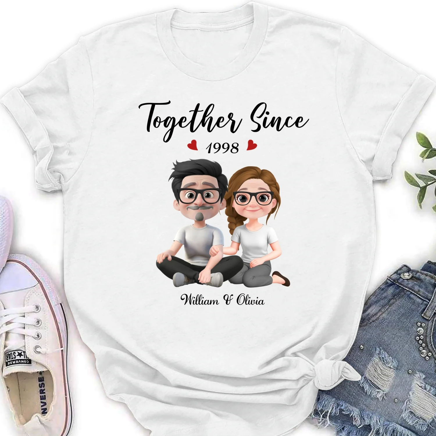 Together Since Husband Wife - Personalized Custom Shirt - Image 21