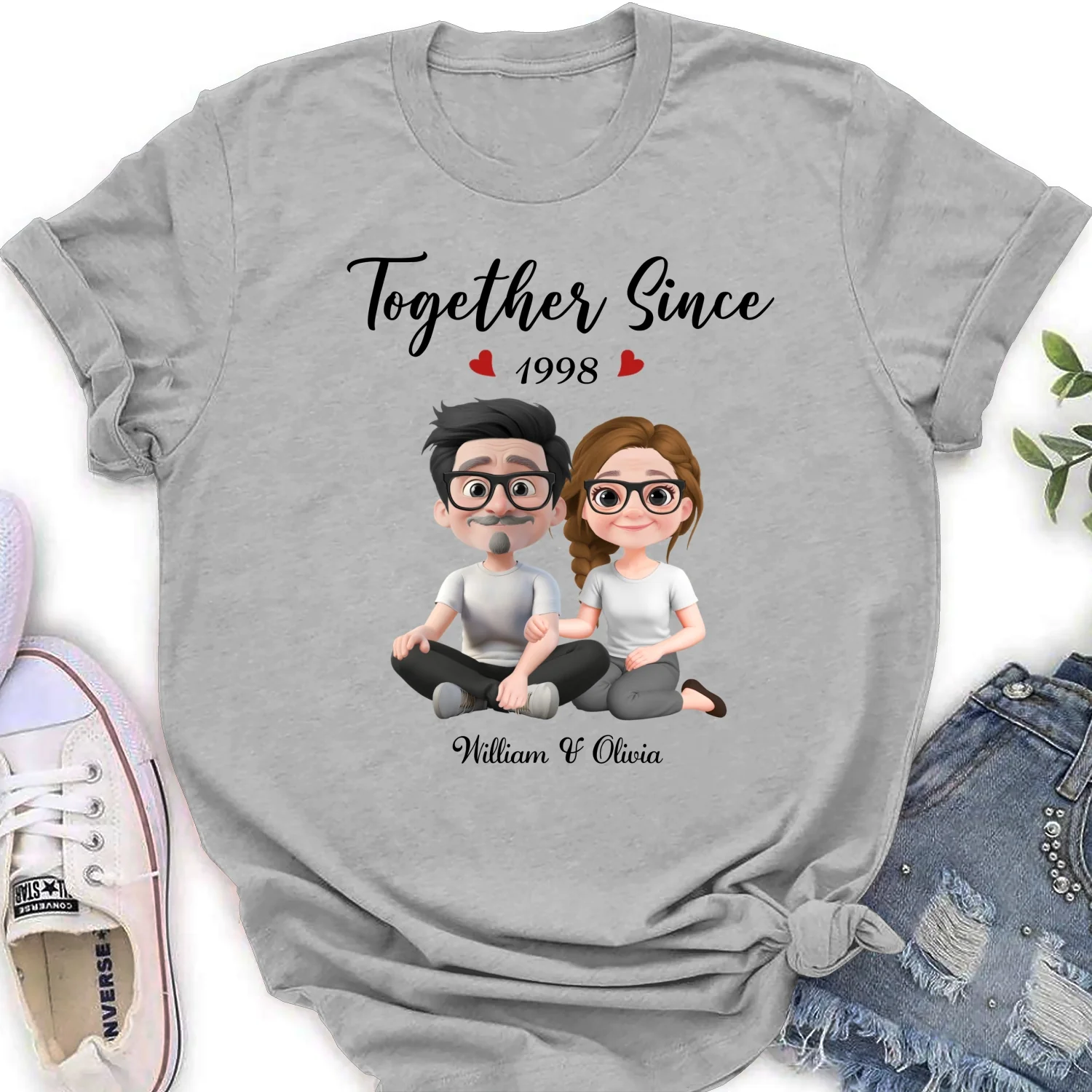 Together Since Husband Wife - Personalized Custom Shirt - Image 22