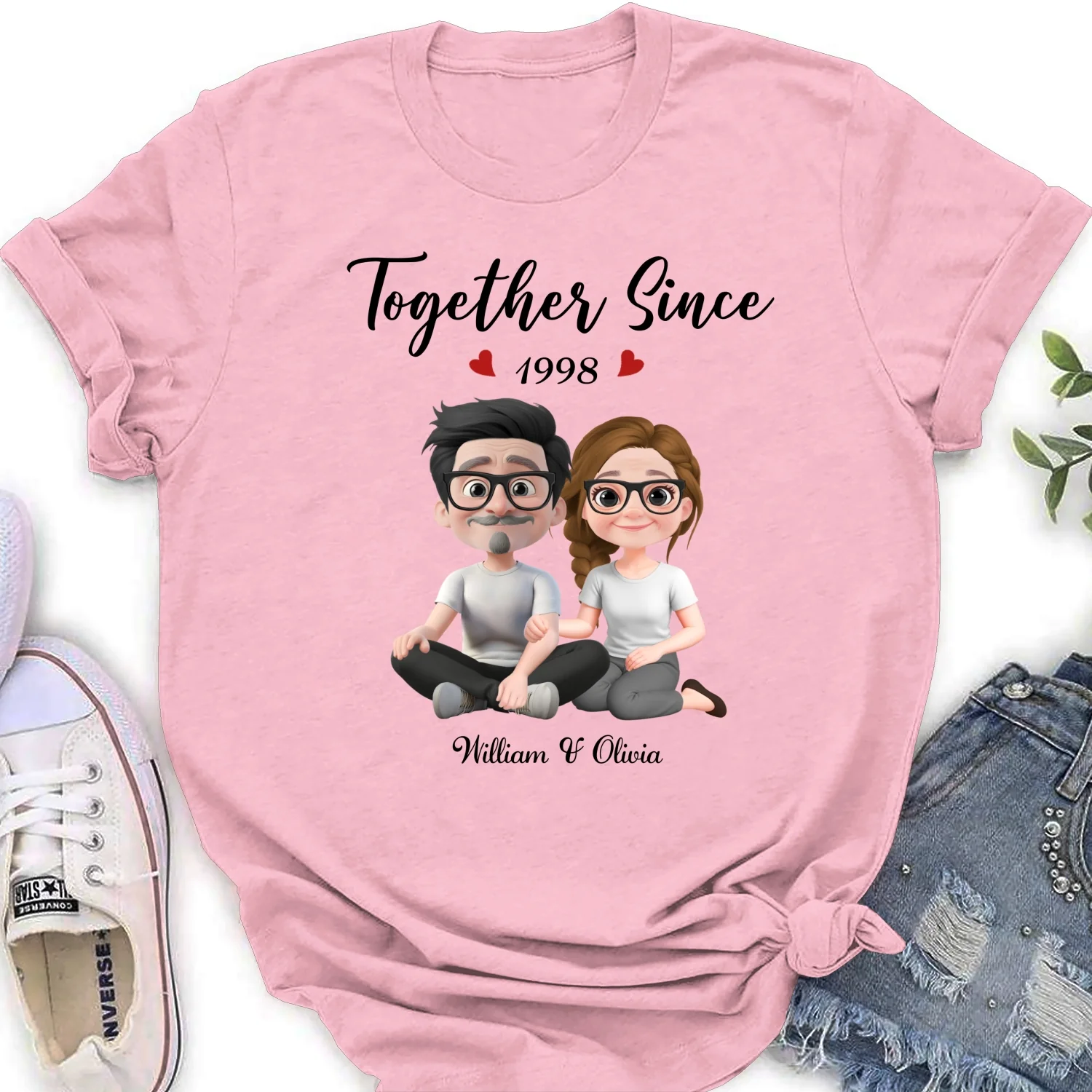 Together Since Husband Wife - Personalized Custom Shirt - Image 23