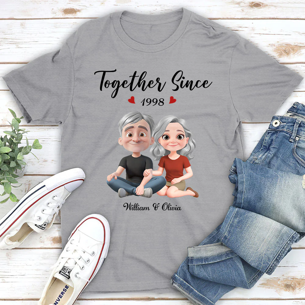 Together Since Husband Wife - Personalized Custom Shirt - Image 4