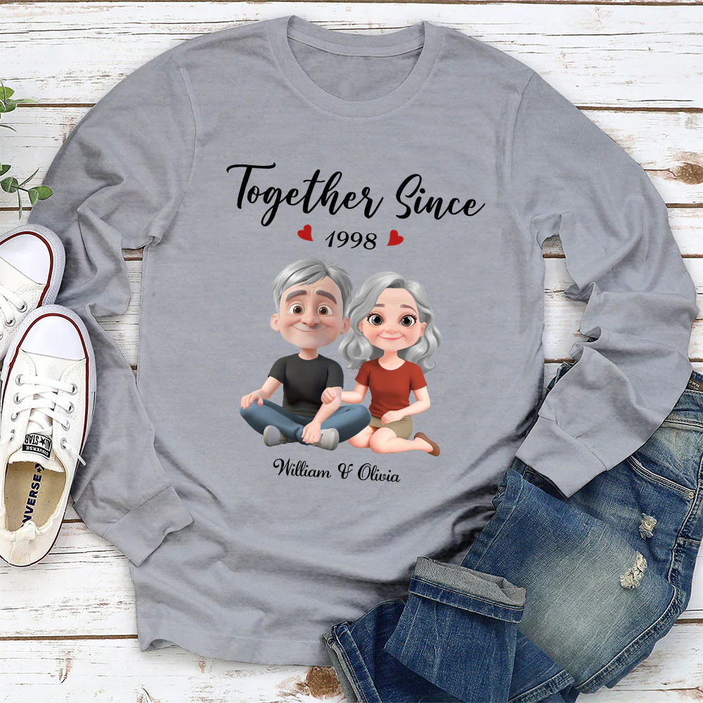 Together Since Husband Wife - Personalized Custom Shirt - Image 5