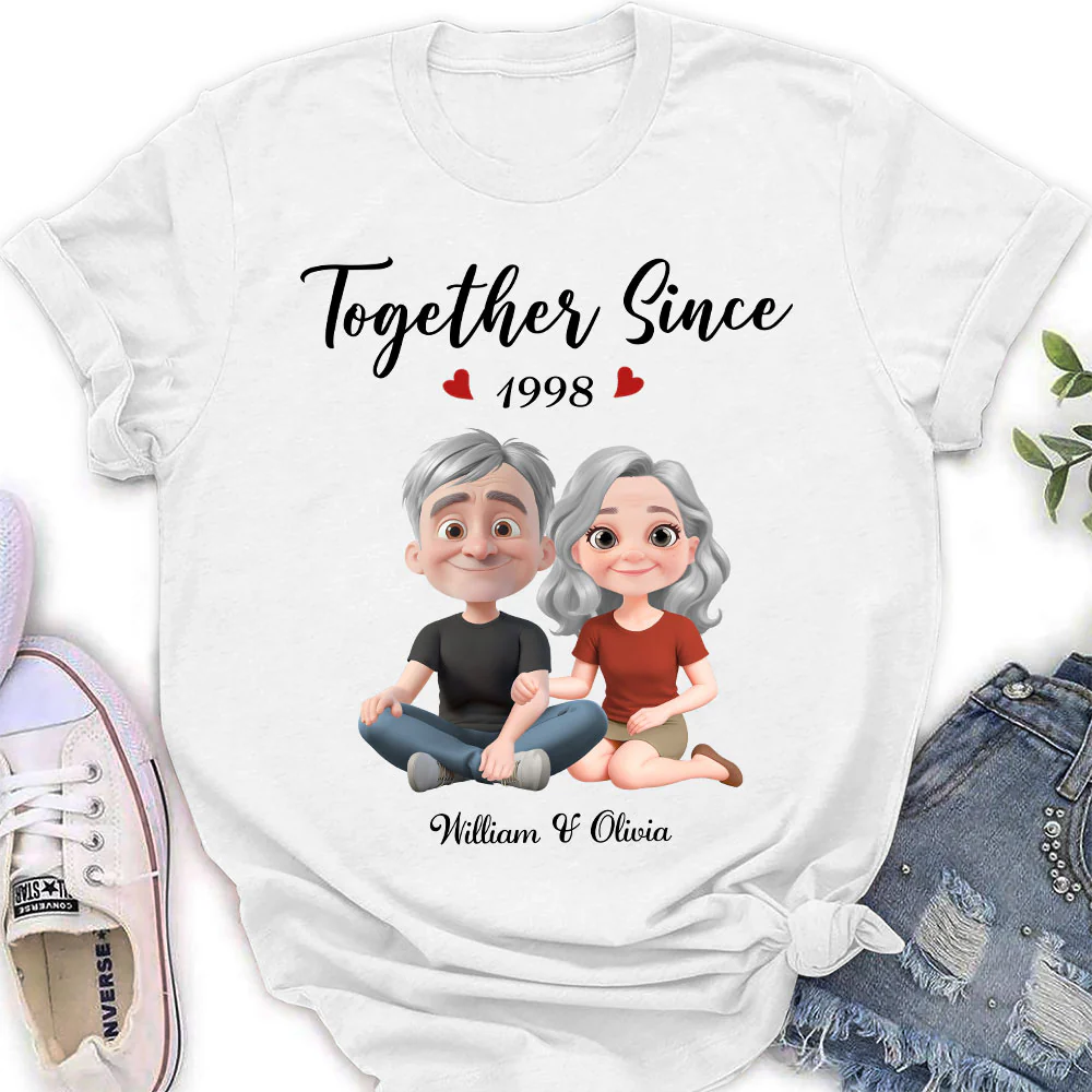 Together Since Husband Wife - Personalized Custom Shirt - Image 8