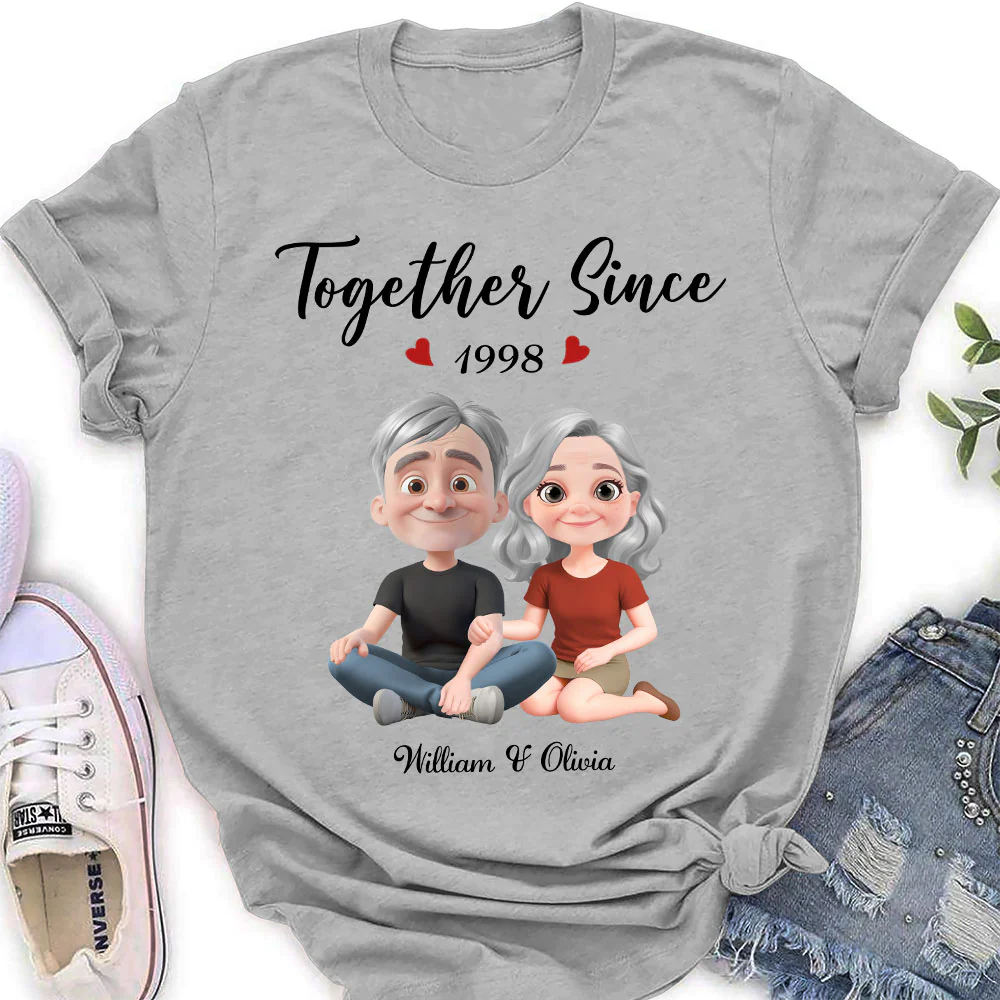 Together Since Husband Wife - Personalized Custom Shirt - Image 9