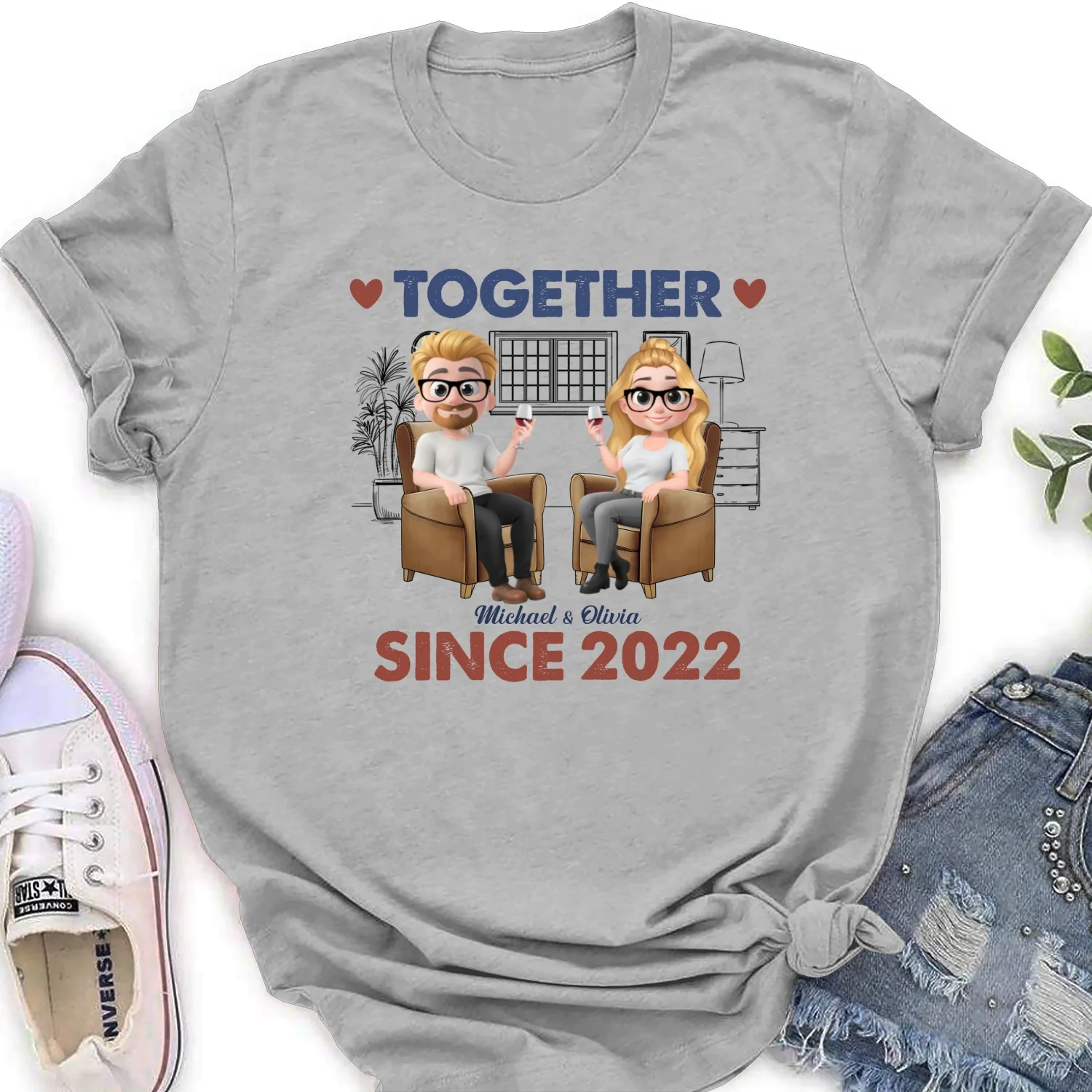 Together Since Husband Wife - Personalized Custom Shirt - Image 17