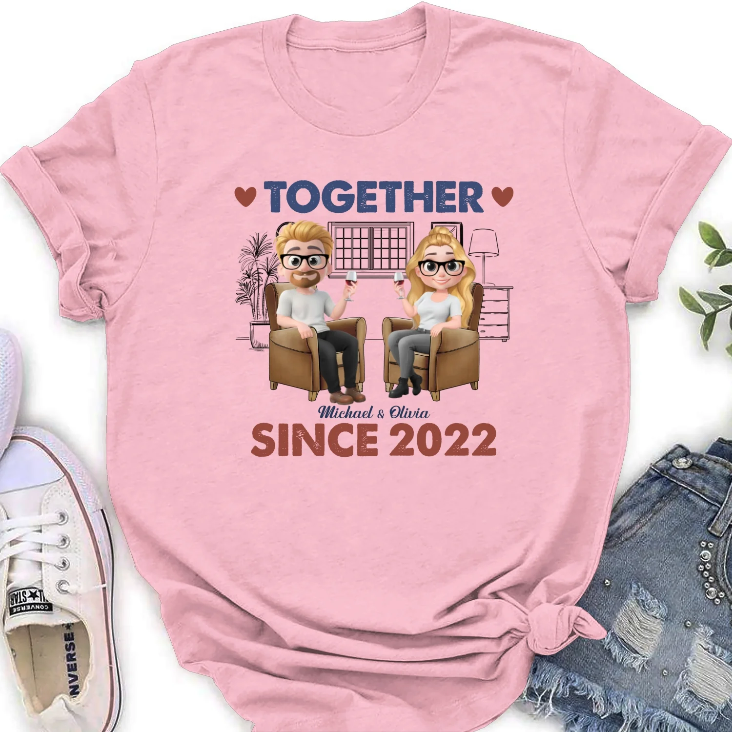 Together Since Husband Wife - Personalized Custom Shirt - Image 18
