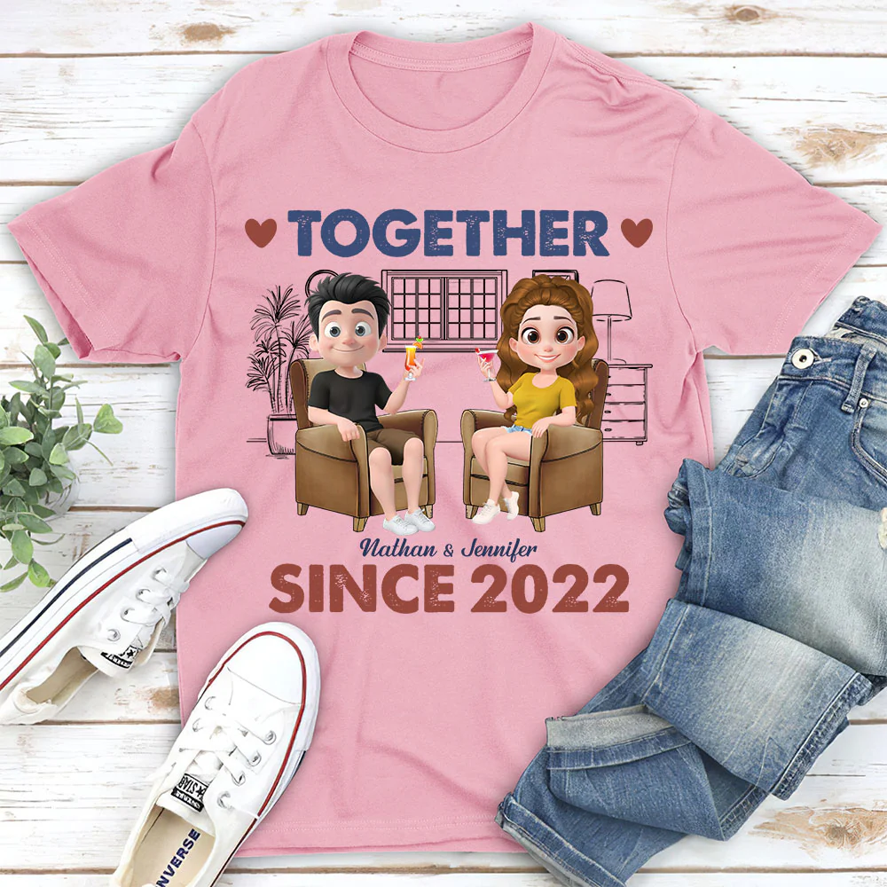 Together Since Husband Wife - Personalized Custom Shirt - Image 4