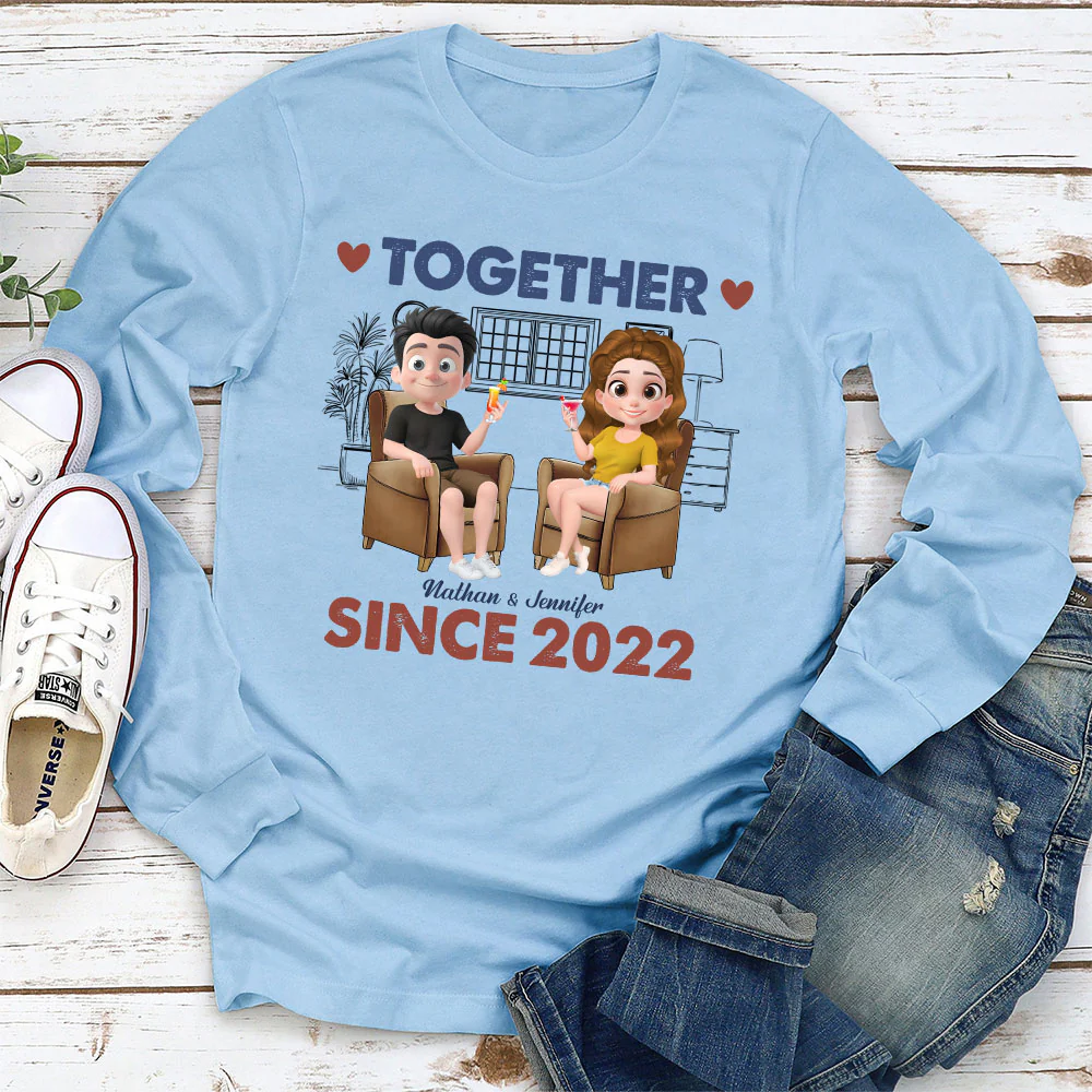 Together Since Husband Wife - Personalized Custom Shirt - Image 5