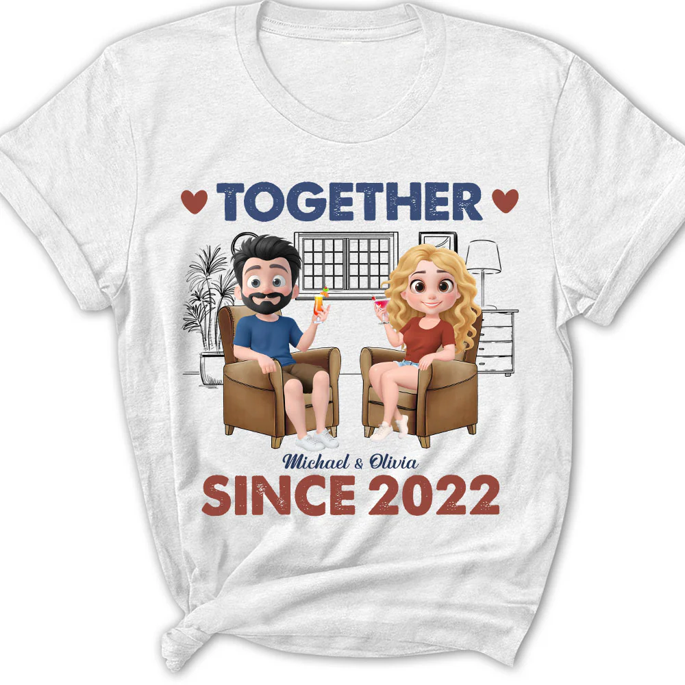 Together Since Husband Wife - Personalized Custom Shirt - Image 7