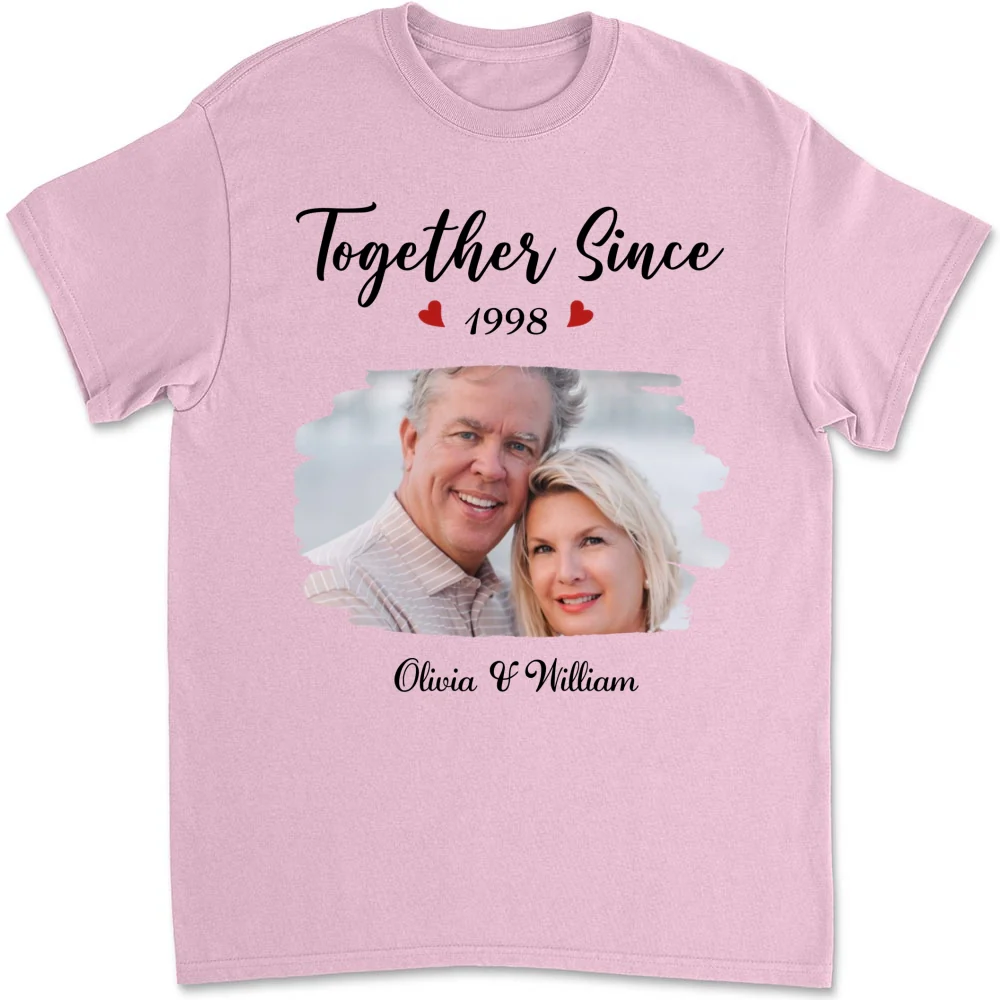 Together Since Husband Wife Photo - Personalized Custom Shirt - Image 11