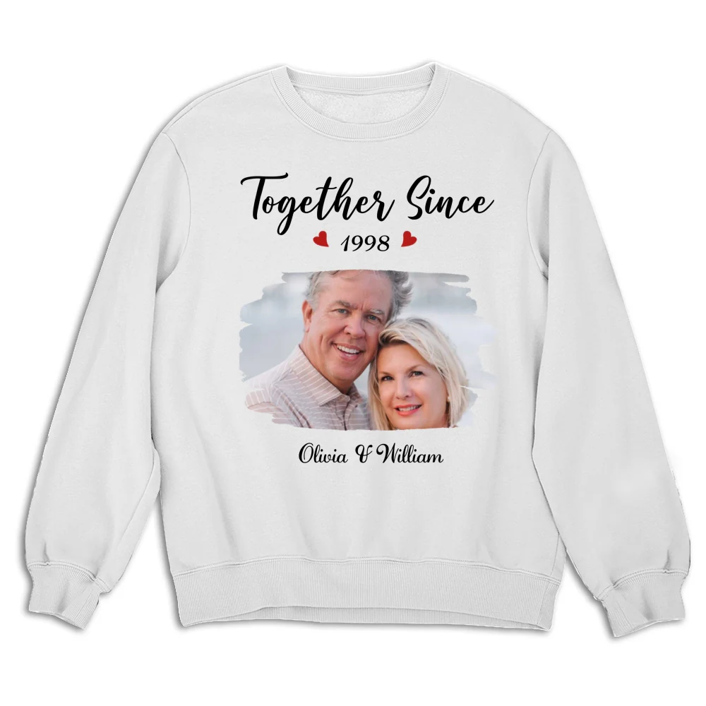 Together Since Husband Wife Photo - Personalized Custom Shirt - Image 15