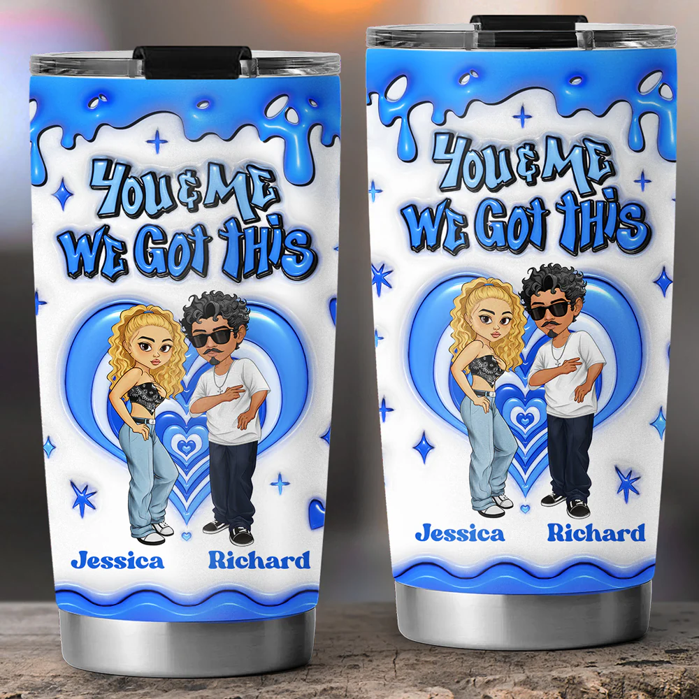 Together Since - Personalized Custom 3D Inflated Effect Tumbler - Image 3